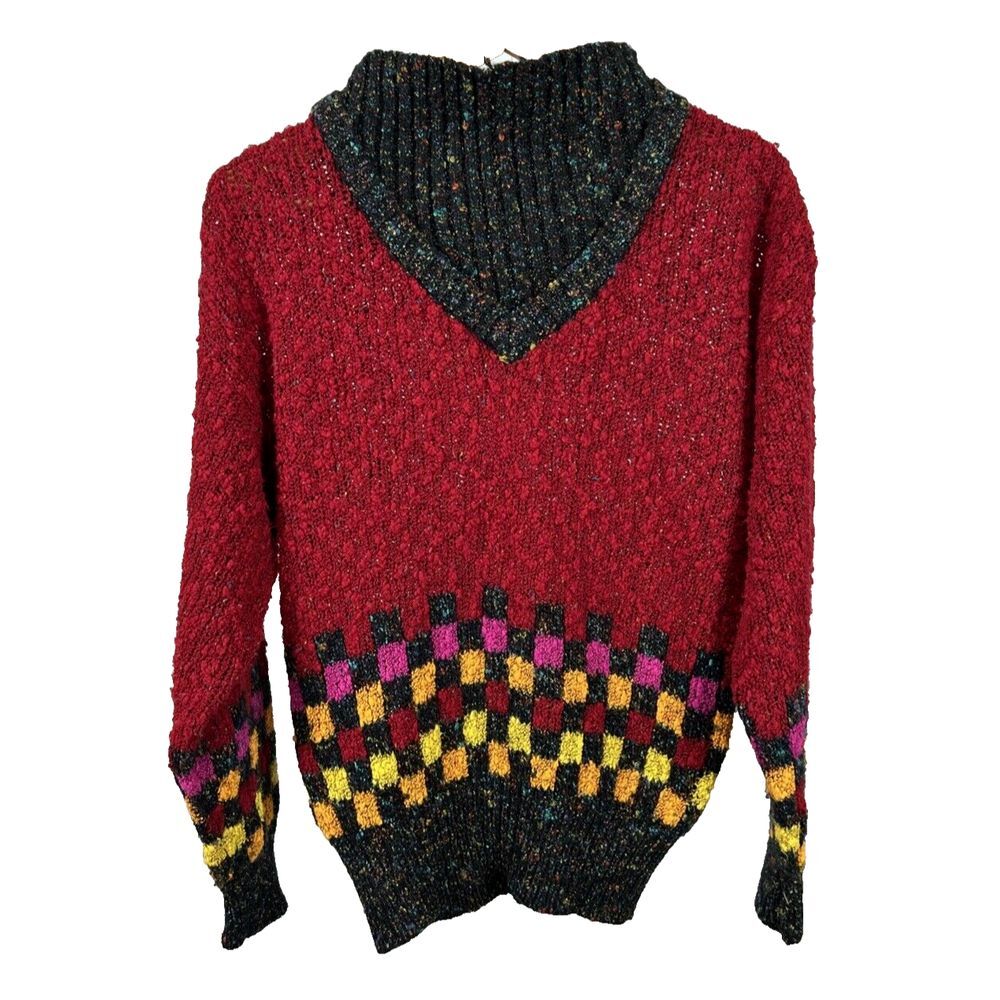 Vintage Career Club Nubby Sweater Textured‎ Mock Turtleneck 80s Womens Small